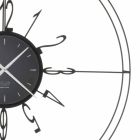 Horloge Murale Ronde en Fer Blanc, Noir ou Bronze Fabriquée en Italie - Boussole Viadurini