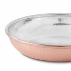 Poêle à frire ronde en cuivre étamé à la main avec poignée et couvercle 32 cm - Gianluigi Viadurini