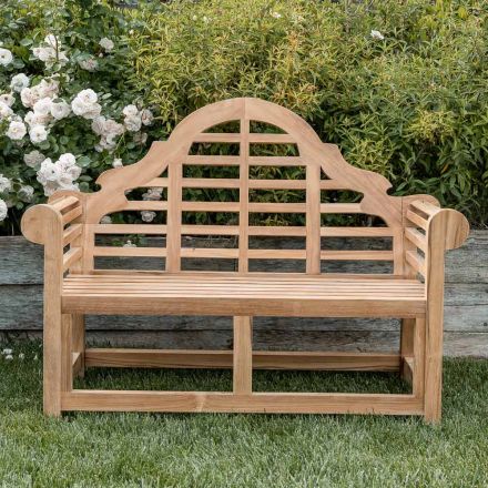 Banc d'extérieur entièrement en teck - Arrivée Viadurini