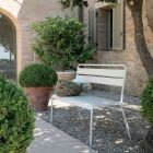 Banc de jardin empilable avec structure en acier galvanisé Made in Italy - Ralph Viadurini