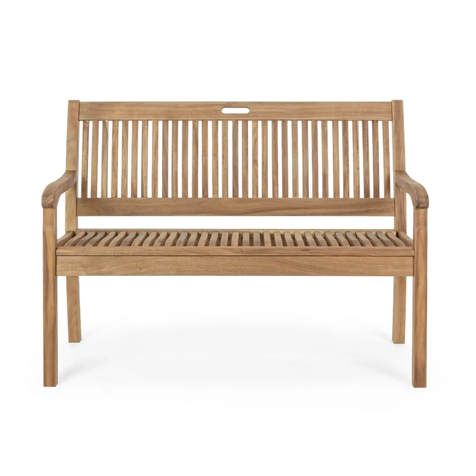 Banc de jardin design en bois d'acacia pour extérieur 2 ou 3 places - Roxen Viadurini