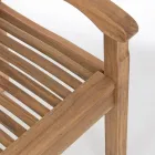 Banc de jardin design en bois d'acacia pour extérieur 2 ou 3 places - Roxen Viadurini