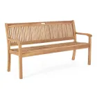 Banc de jardin design en bois d'acacia pour extérieur 2 ou 3 places - Roxen Viadurini