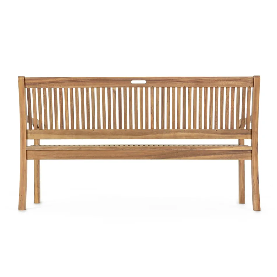 Banc de jardin design en bois d'acacia pour extérieur 2 ou 3 places - Roxen Viadurini