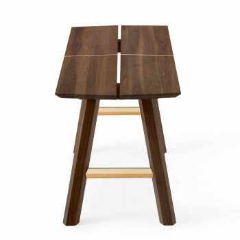 Banc de design moderne en bois de frêne avec assise plaquée - Andria