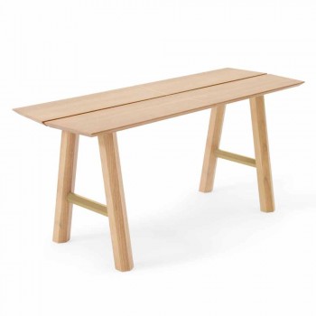 Banc de design moderne en bois de frêne avec assise plaquée - Andria