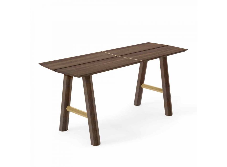 Banc de design moderne en bois de frêne avec assise plaquée - Andria Viadurini