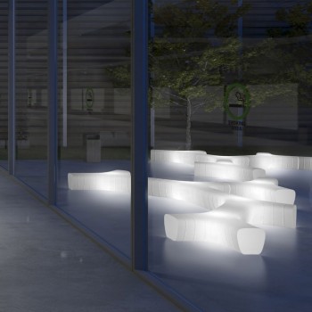 Banc de Jardin Lumineux en Polyéthylène avec LED Fabriqué en Italie - Galatea
