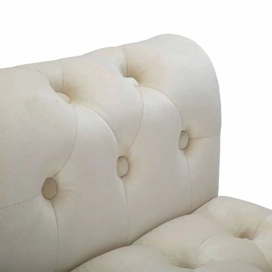 Banc Rectangulaire Design Moderne en Bois et Tissu - Theodore Viadurini