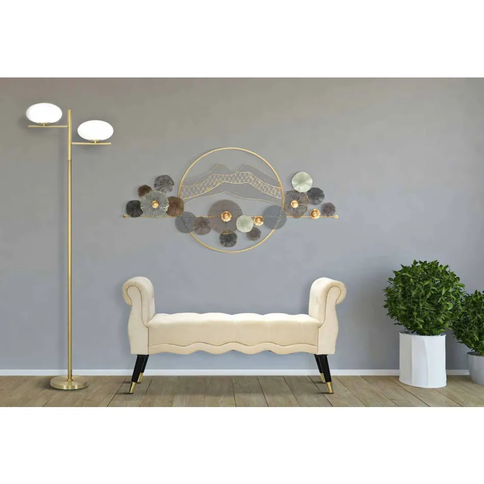 Banc Rectangulaire Design Moderne en Bois et Tissu - Theodore Viadurini