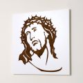 Panneau blanc représentant le visage du Christ fabriqué en Italie - Akari