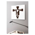 Panneau Blanc avec Représentation du Crucifix Made in Italy - Airi Viadurini