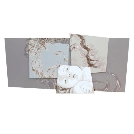 Panneau avec la famille Bethléem Made in Laser Made in Italy - Paola Viadurini