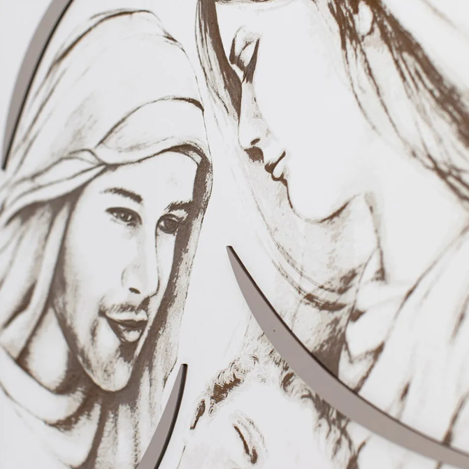 Panneau avec la famille gravée au laser Made in Italy - Micky Viadurini