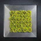 Panneau mural décoratif avec fleurs artificielles fabriqué en Italie - Nunco Viadurini