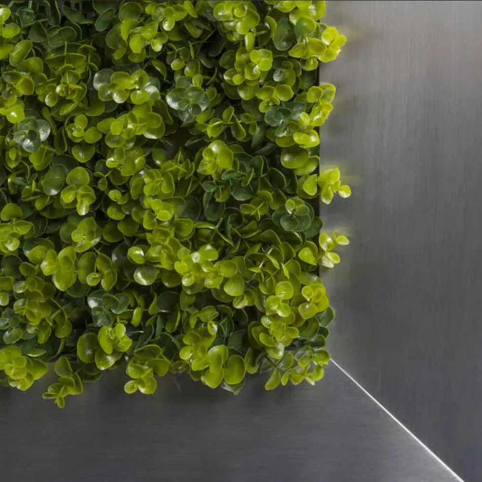 Panneau décoratif en métal avec des fleurs artificielles Made in Italy - Fiorellino Viadurini