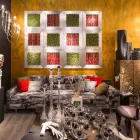 Panneau Décoratif en Métal et Bambou Artificiel Fabriqué en Italie - Bambou Viadurini