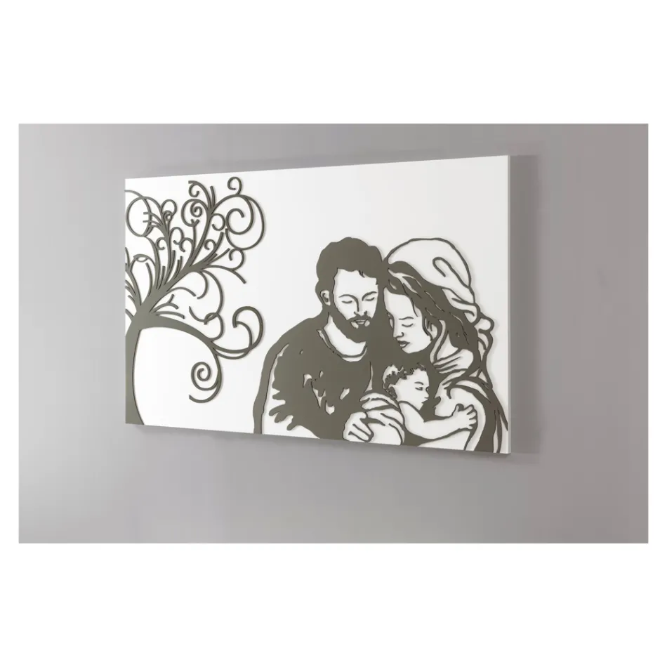 Panneau gravé au laser représentant la vie Made in Italy - Aika Viadurini