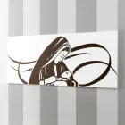 Panneau réalisé avec gravure au laser représentant la mère Made in Italy - Chiyo Viadurini