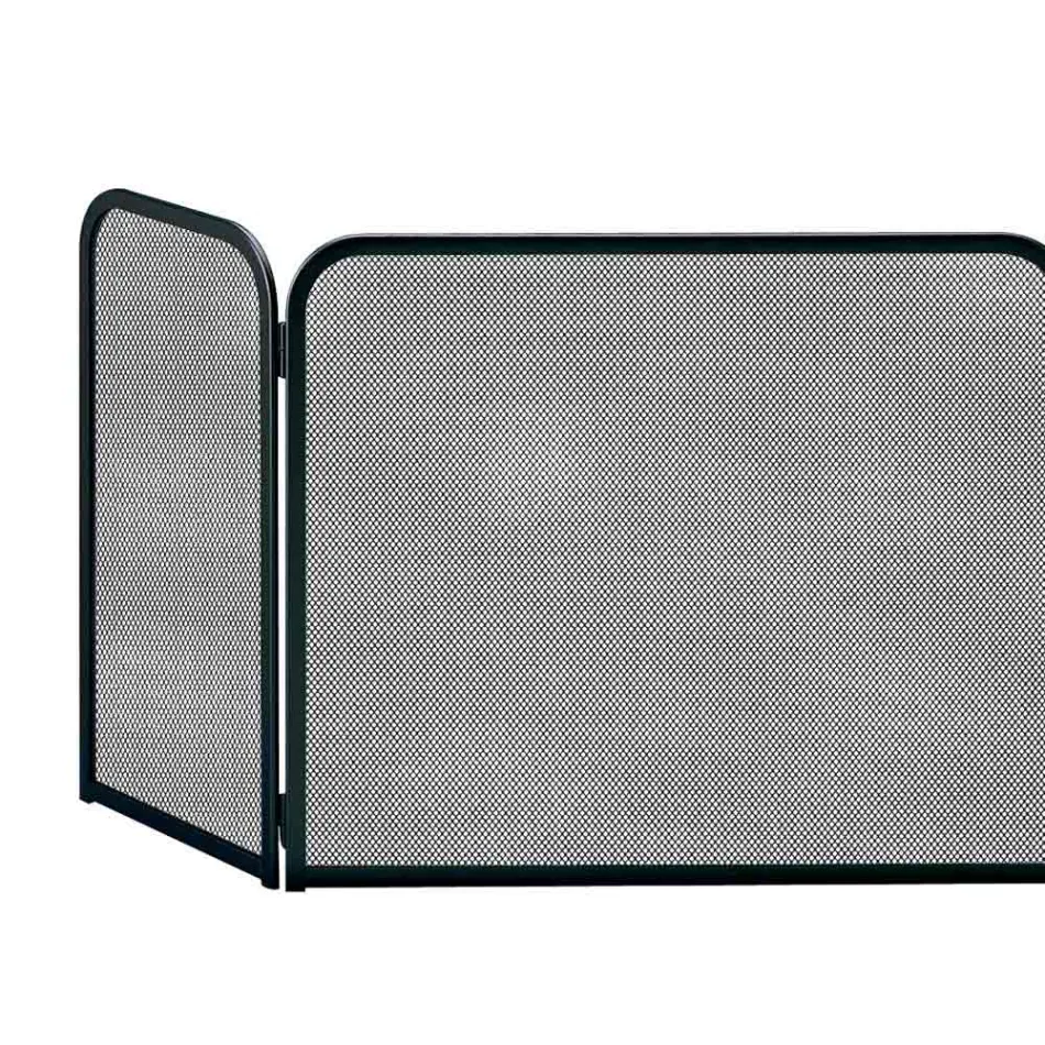 Pare-étincelles à 3 portes en métal Made in Italy - Chat Viadurini