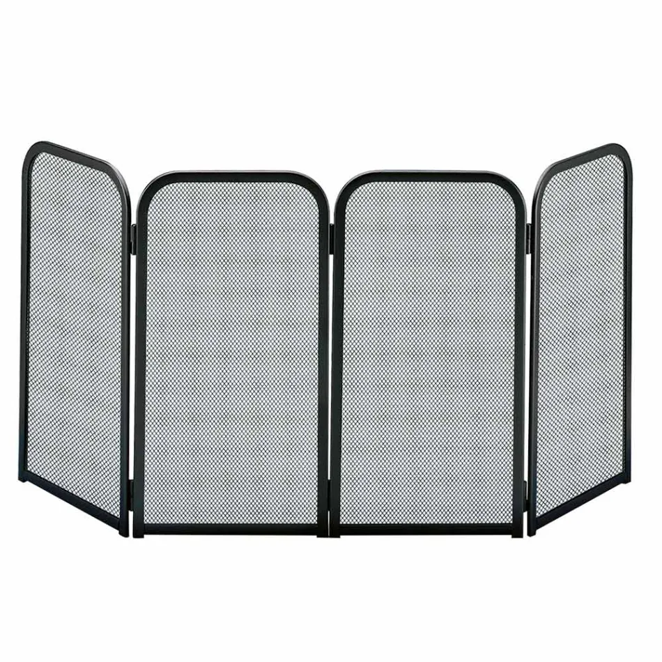 Pare-étincelles avec 4 portes en métal fabriqué en Italie - Lapin Viadurini