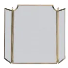 Pare-étincelles avec maille fine noire et laiton fabriqué en Italie - Baleine Viadurini