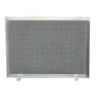 Pare-étincelles avec maille noire et acier rectangulaire fabriqué en Italie - Pierre Viadurini