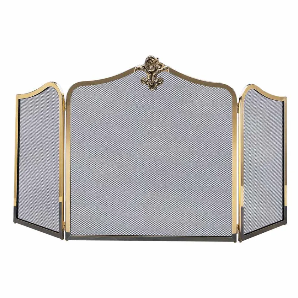 Pare-étincelles avec maille en acier noir de différentes tailles fabriqué en Italie - Rana Viadurini