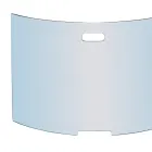 Pare-étincelles en cristal trempé incurvé fabriqué en Italie - Zafu Viadurini