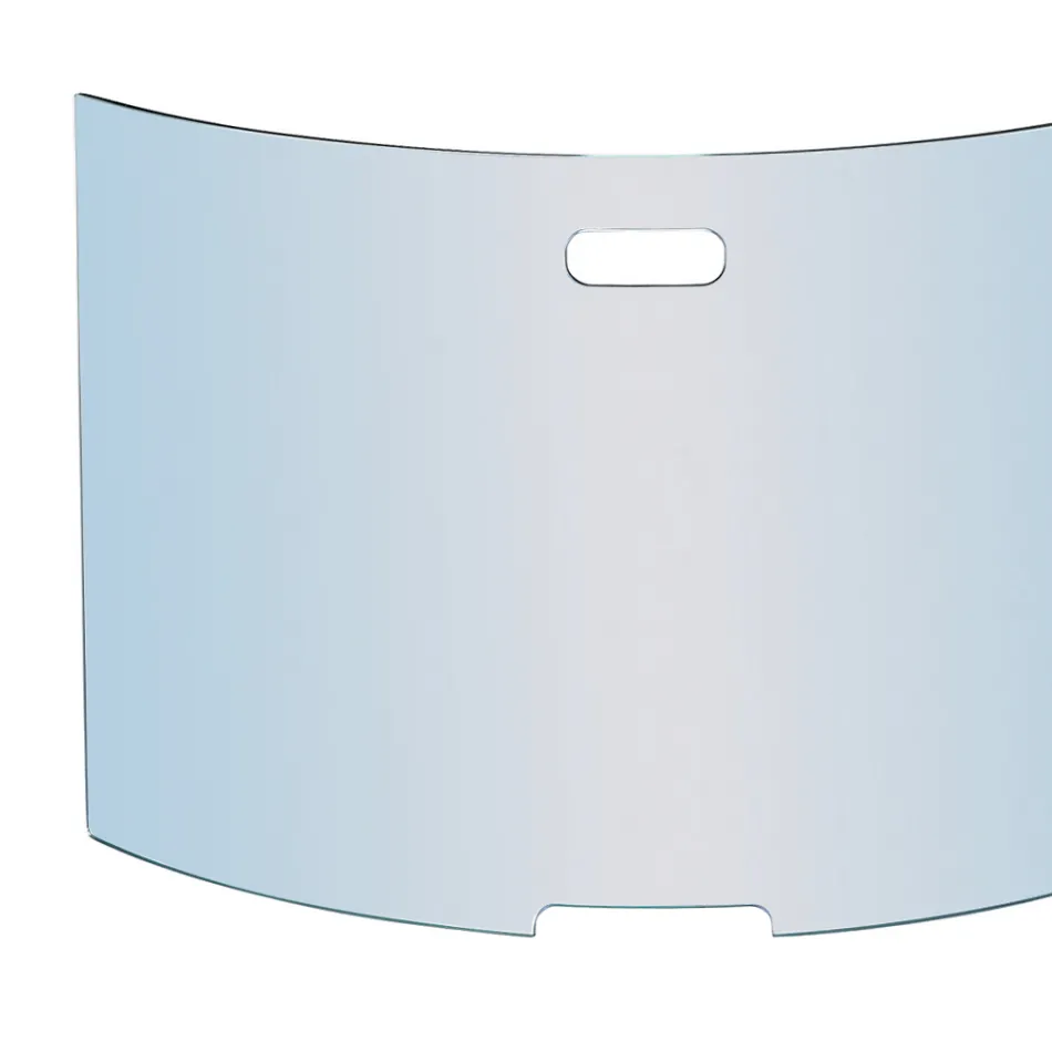 Pare-étincelles en cristal trempé incurvé fabriqué en Italie - Zafu Viadurini