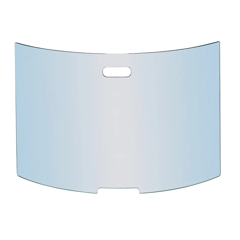 Pare-étincelles en cristal trempé incurvé fabriqué en Italie - Zafu Viadurini