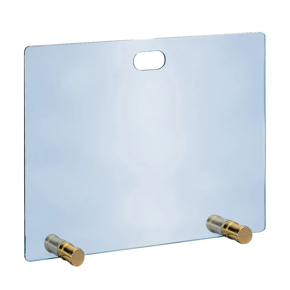 Pare-étincelles en cristal trempé et 4 pieds fabriqués en Italie - Delfino Viadurini