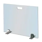 Pare-étincelles en cristal trempé et pieds en acier fabriqué en Italie - Volume Viadurini