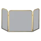 Pare-étincelles en laiton avec cristal trempé fumé fabriqué en Italie - Orango Viadurini