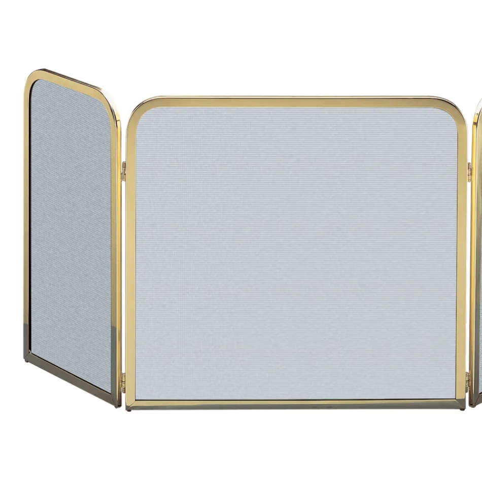 Pare-étincelles en laiton et maille noire en différentes tailles fabriqué en Italie - Iguana Viadurini