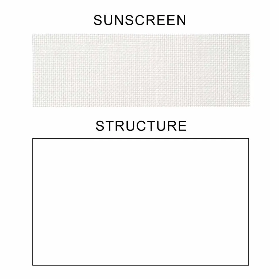 Parasol en tissu avec structure en aluminium - Crème solaire Emma par Varaschin Viadurini