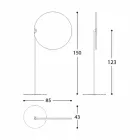 Parasol en tissu avec structure en aluminium - Crème solaire Emma par Varaschin Viadurini
