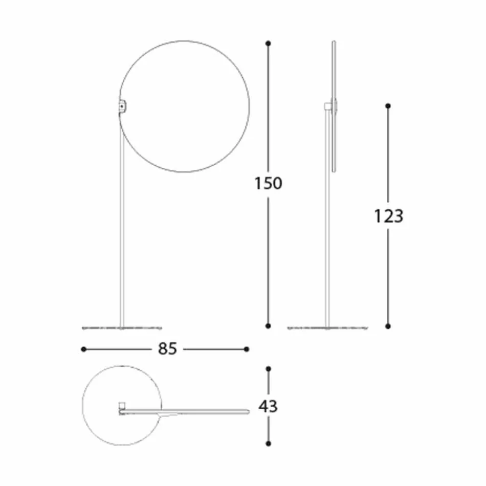 Parasol en tissu avec structure en aluminium - Crème solaire Emma par Varaschin Viadurini