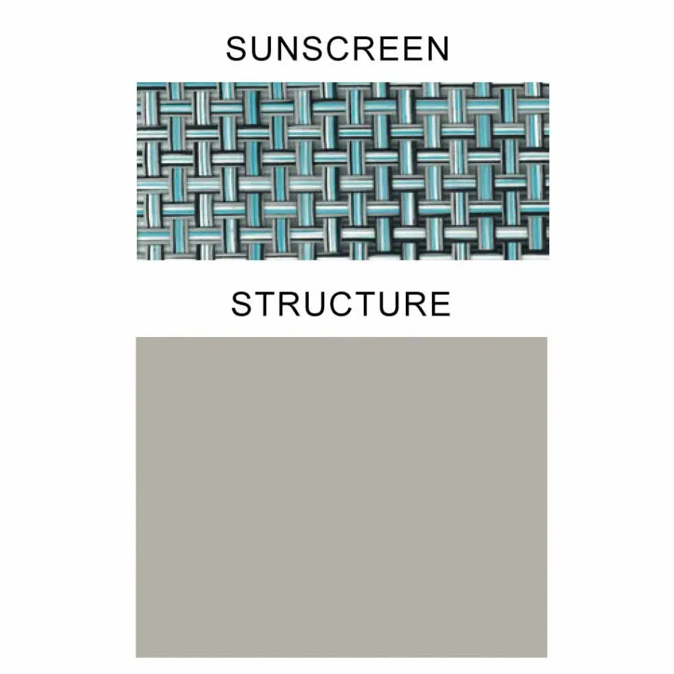 Parasol en tissu avec structure en aluminium - Crème solaire Emma par Varaschin Viadurini