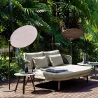 Parasol en tissu avec structure en aluminium - Crème solaire Emma par Varaschin Viadurini
