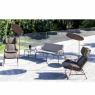 Parasol en tissu avec structure en aluminium - Crème solaire Emma par Varaschin Viadurini