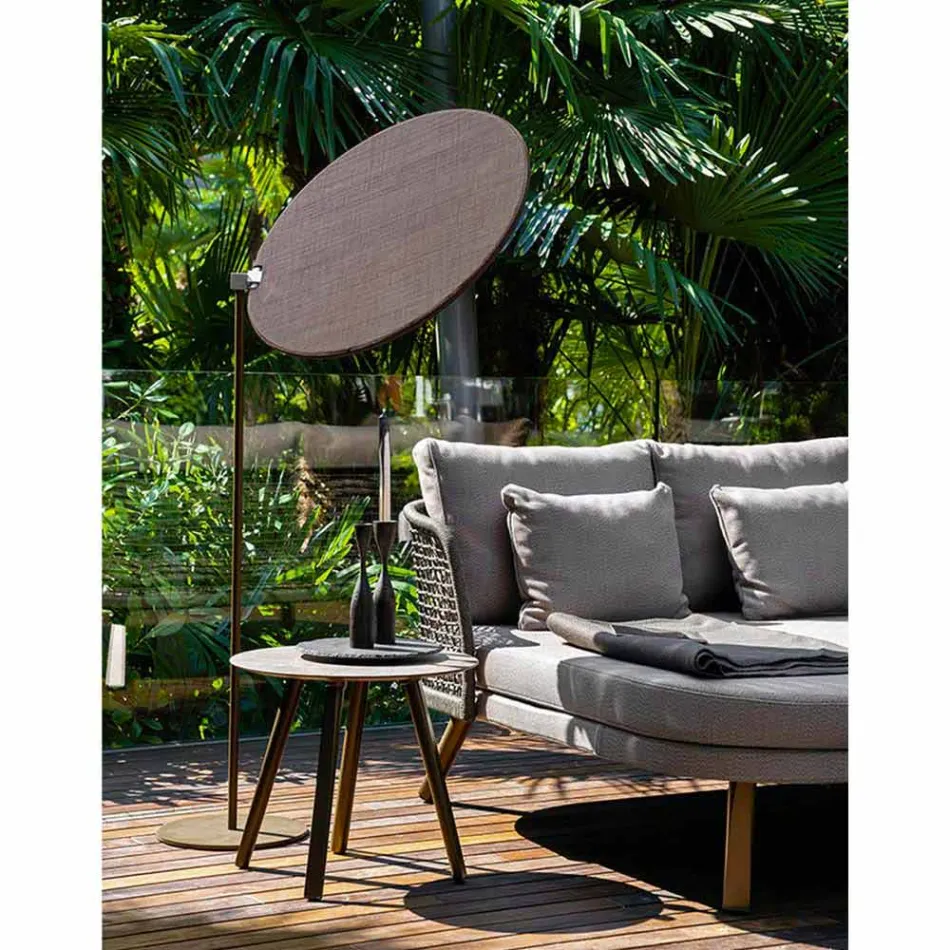 Parasol en tissu avec structure en aluminium - Crème solaire Emma par Varaschin Viadurini