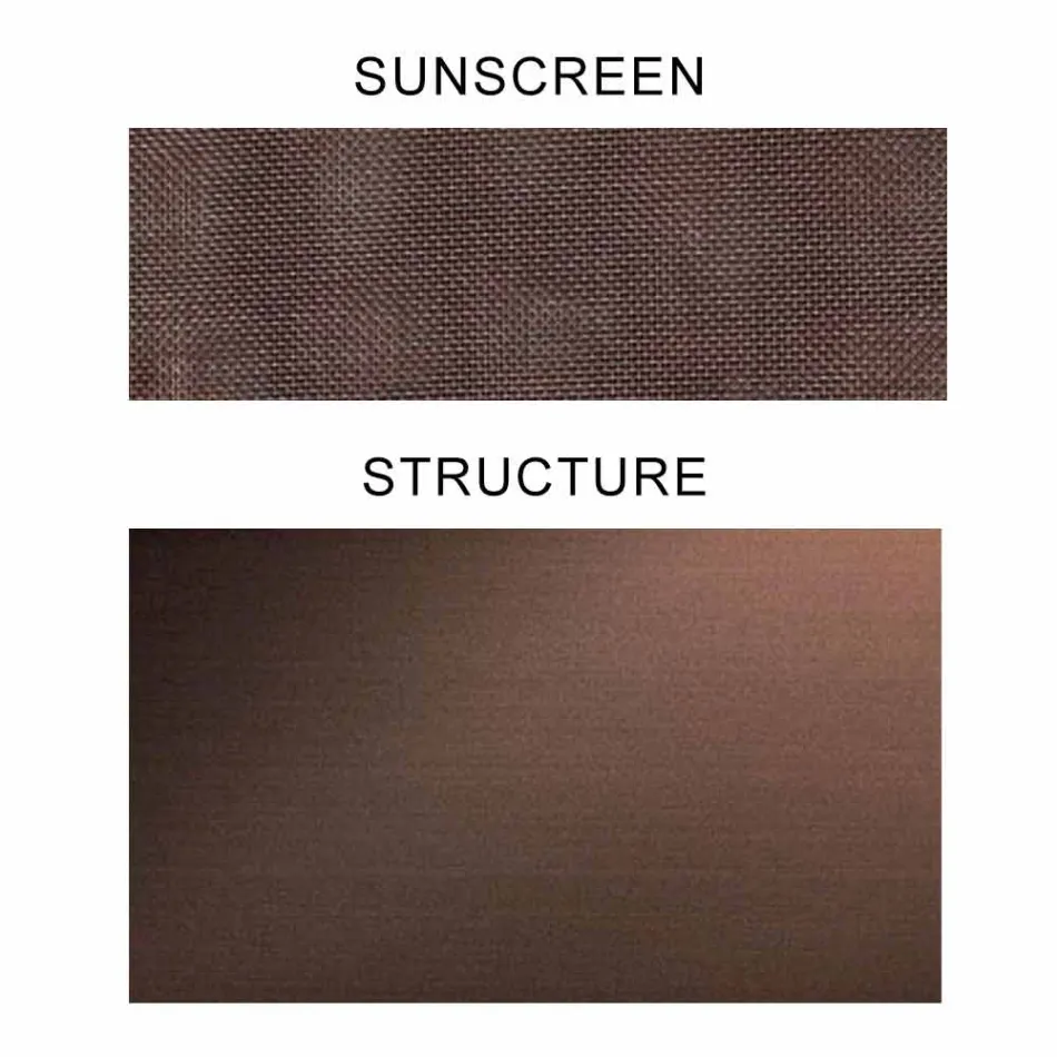 Parasol en tissu avec structure en aluminium - Crème solaire Emma par Varaschin Viadurini