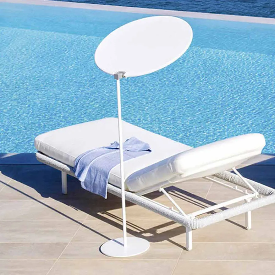 Parasol en tissu avec structure en aluminium - Crème solaire Emma par Varaschin Viadurini