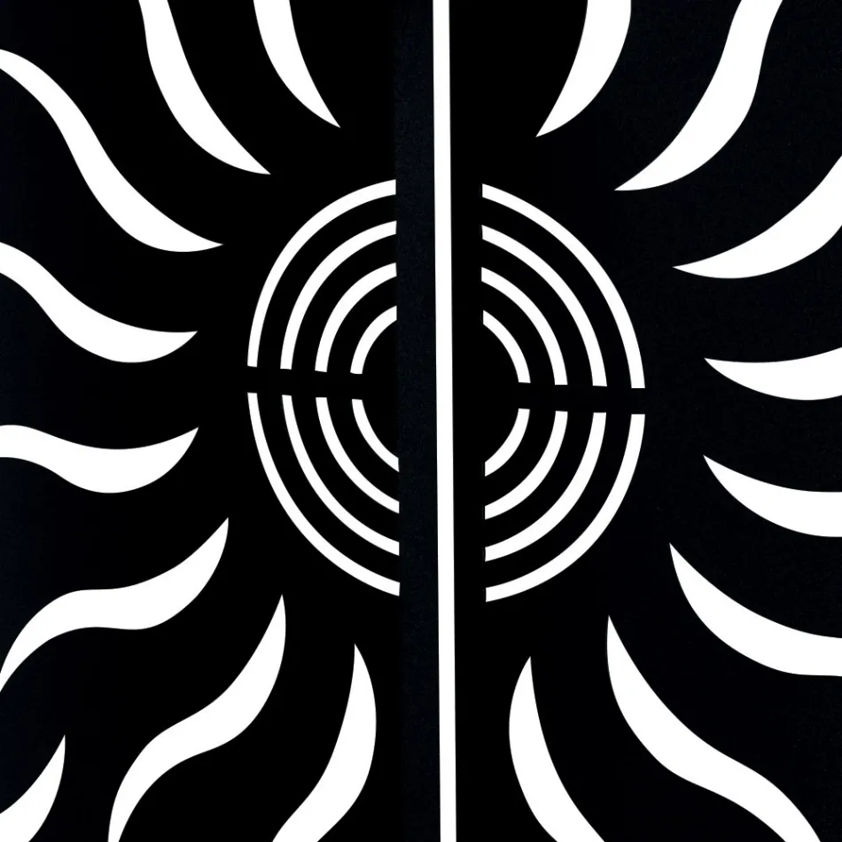 Protection de Poêle Courbée avec 2 Portes en Métal Fabriquée en Italie - Canard Viadurini