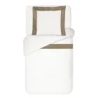 Parure de lit 100 % coton et 10 % satin de coton avec 1 taie d'oreiller - Détail Viadurini