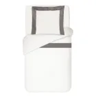 Parure de lit 100 % coton et 10 % satin de coton avec 1 taie d'oreiller - Détail Viadurini