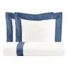 Parure de lit 100 % coton et 10 % satin de coton avec 2 taies d'oreiller - Détail Viadurini