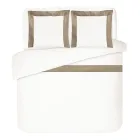 Parure de lit 100 % coton et 10 % satin de coton avec 2 taies d'oreiller - Détail Viadurini