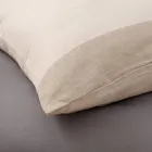 Parure de lit 90% coton et 10% lin avec 1 taie d'oreiller Fabriquée en Italie - Nestlé Viadurini